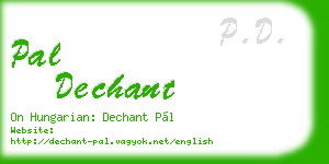 pal dechant business card