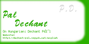 pal dechant business card